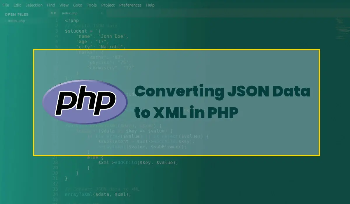 How to Convert JSON Data to XML in PHP