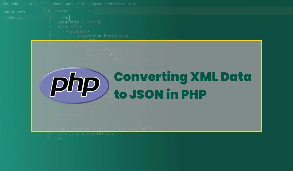 How to Convert XML Data to JSON in PHP
