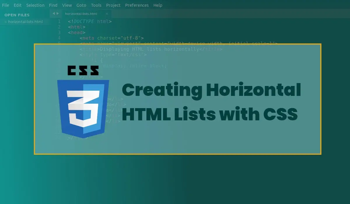 Creating Horizontal HTML Lists with CSS