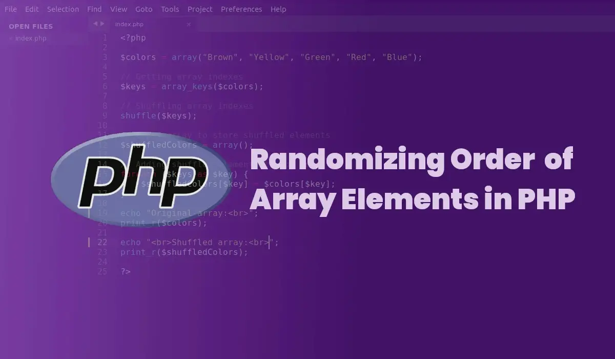 How to Randomize the Order Array Elements in PHP