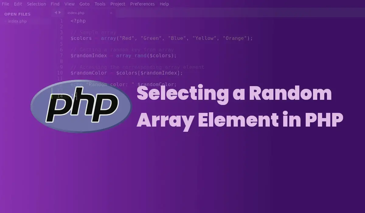 How to Select a Random Element from a PHP Array
