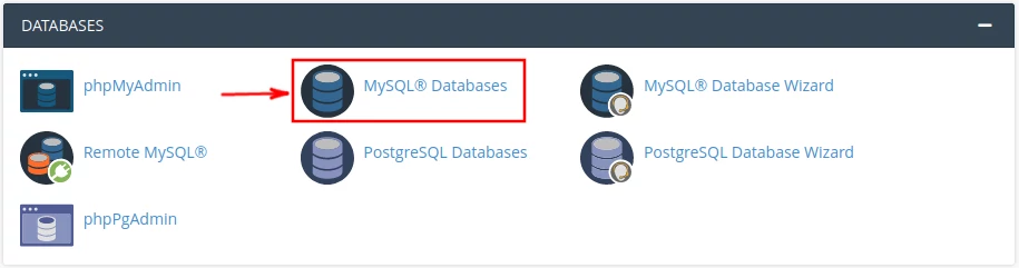 cPanel mysql databases