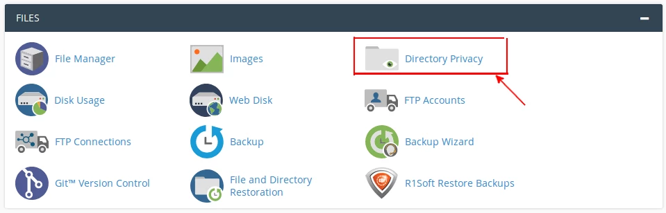 cPanel directory privacy