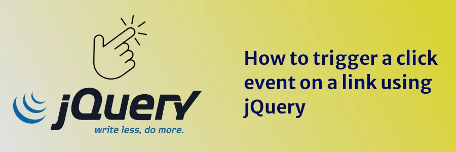 How to trigger click event on a link using jQuery