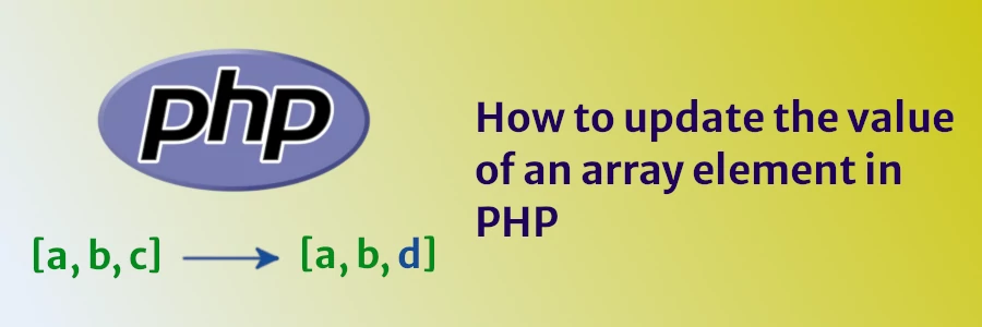 How to update the value of an array element in PHP