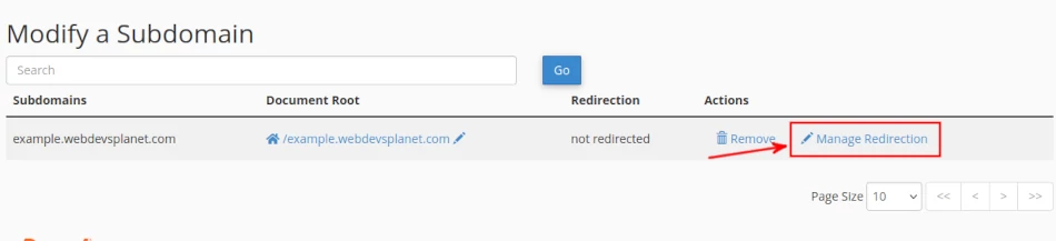 Redirecting a subdomain
